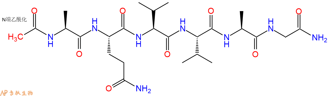 专肽生物产品六肽Ac-Ala-Gln-Val-Val-Ala-Gly-NH2128102-73-8