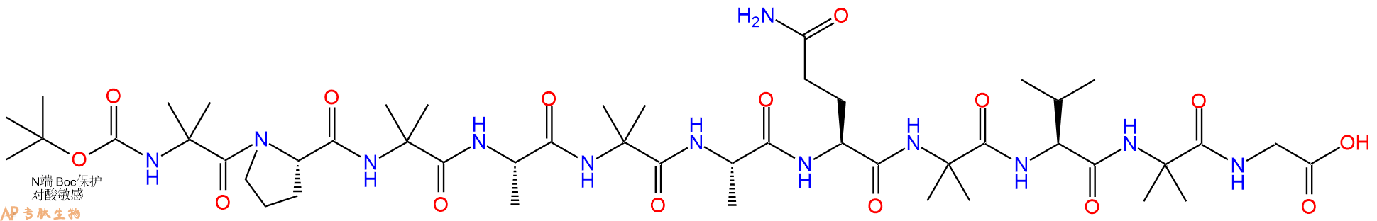 专肽生物产品Boc-Aib-P-Aib-A-Aib-A-Q-Aib-Val-Aib-Gly294844-13-6