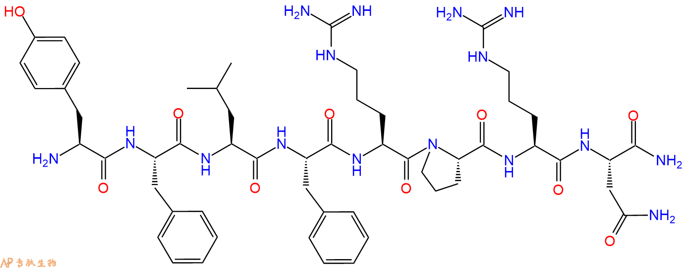 专肽生物产品Tyr-Phe-Leu-Phe-Arg-Pro-Arg-Asn-amide98395-75-6