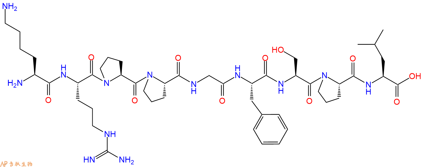 专肽生物产品[Lys0, Leu8, Des-Arg9]-Bradykinin、(Des-Arg9) Leu8 Bradykinin (1-9)71800-37-8