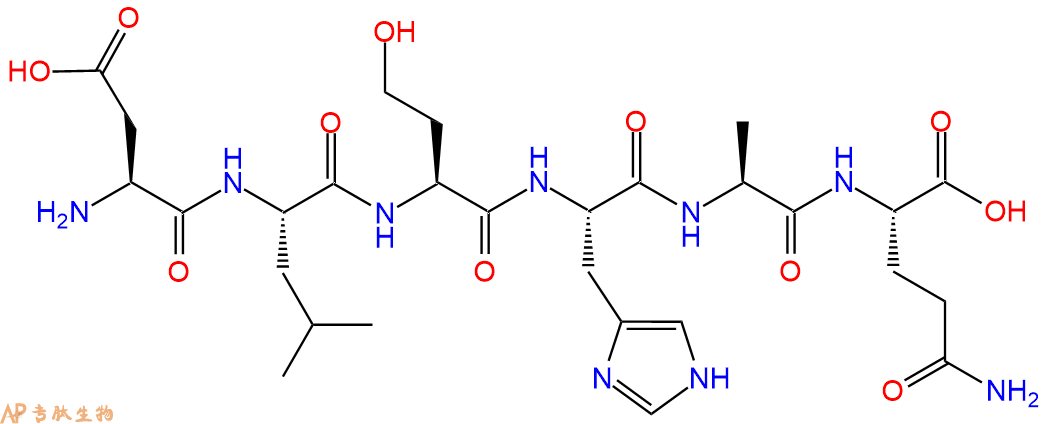 专肽生物产品六肽Asp-Leu-Hse-His-Ala-Gln1354968-79-8