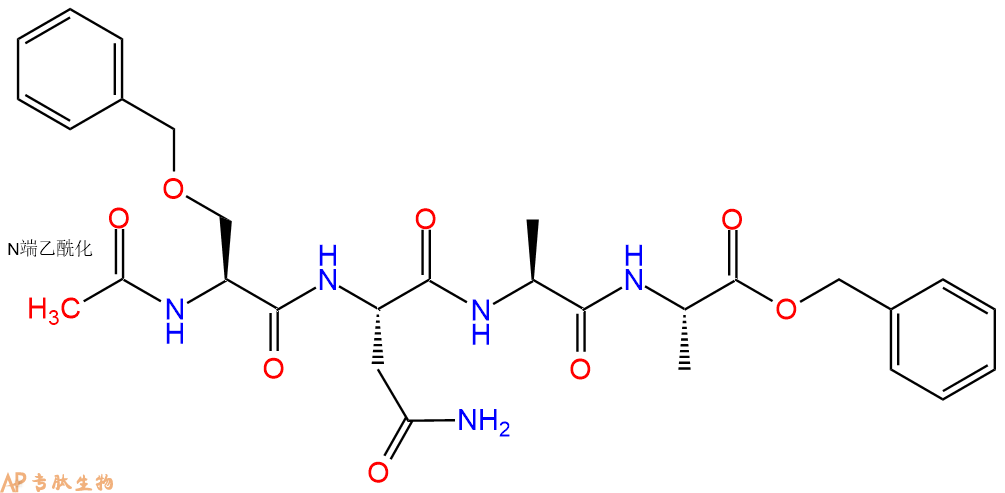专肽生物产品四肽Ac-Ser(Bzl)-Asn-Ala-Ala-苄酯化69863-23-6