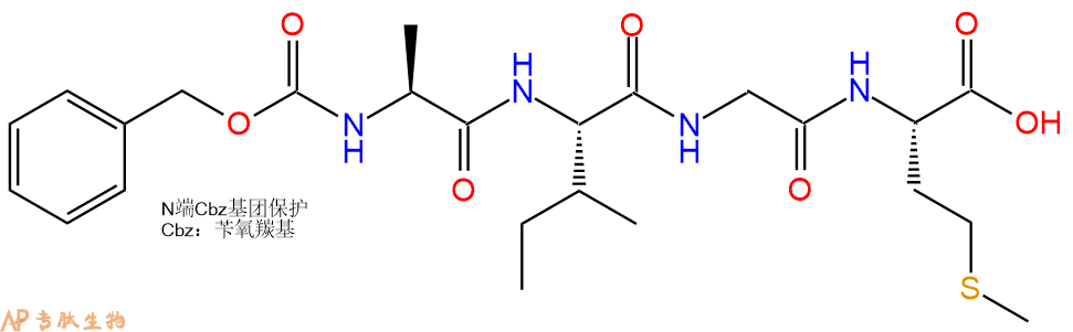 专肽生物产品四肽Cbz-Ala-Ile-Gly-Met6686-81-3