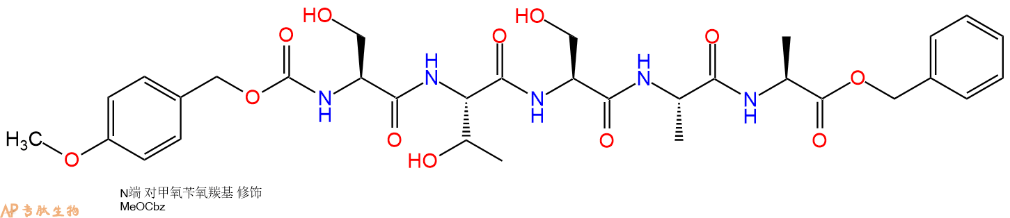 专肽生物产品五肽Z(OMe)-Ser-Thr-Ser-Ala-Ala-苄酯化79639-11-5
