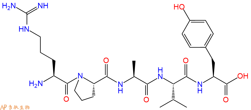 专肽生物产品五肽Arg-Pro-Ala-Val-Tyr126959-54-4