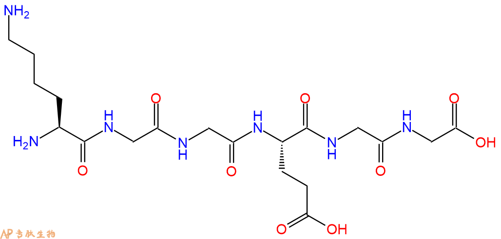 专肽生物产品六肽Lys-Gly-Gly-Glu-Gly-Gly7352-32-1