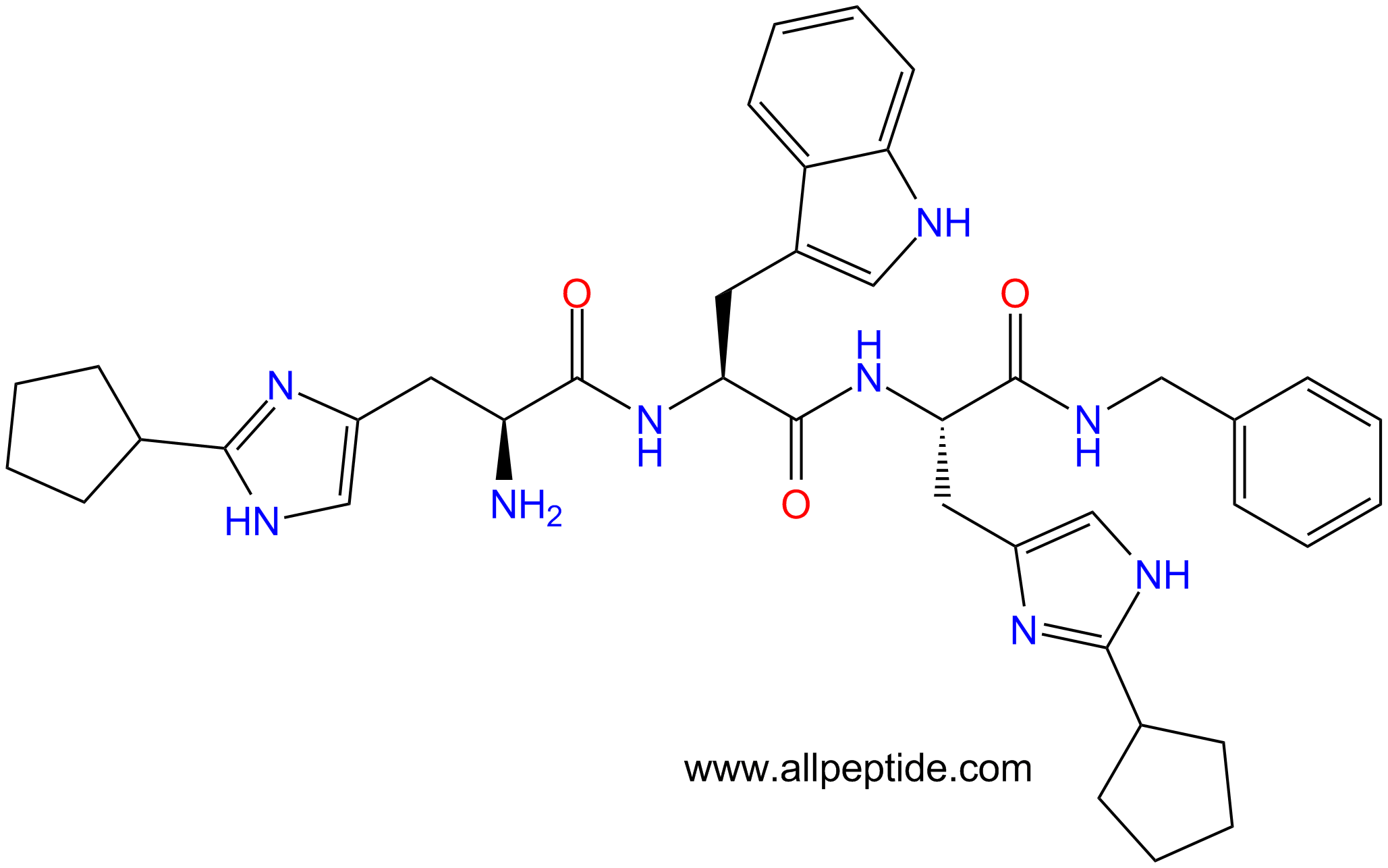 专肽生物产品His(cyclopentyl)-Trp-His(cyclopentyl)-NHBzl1610930-56-7