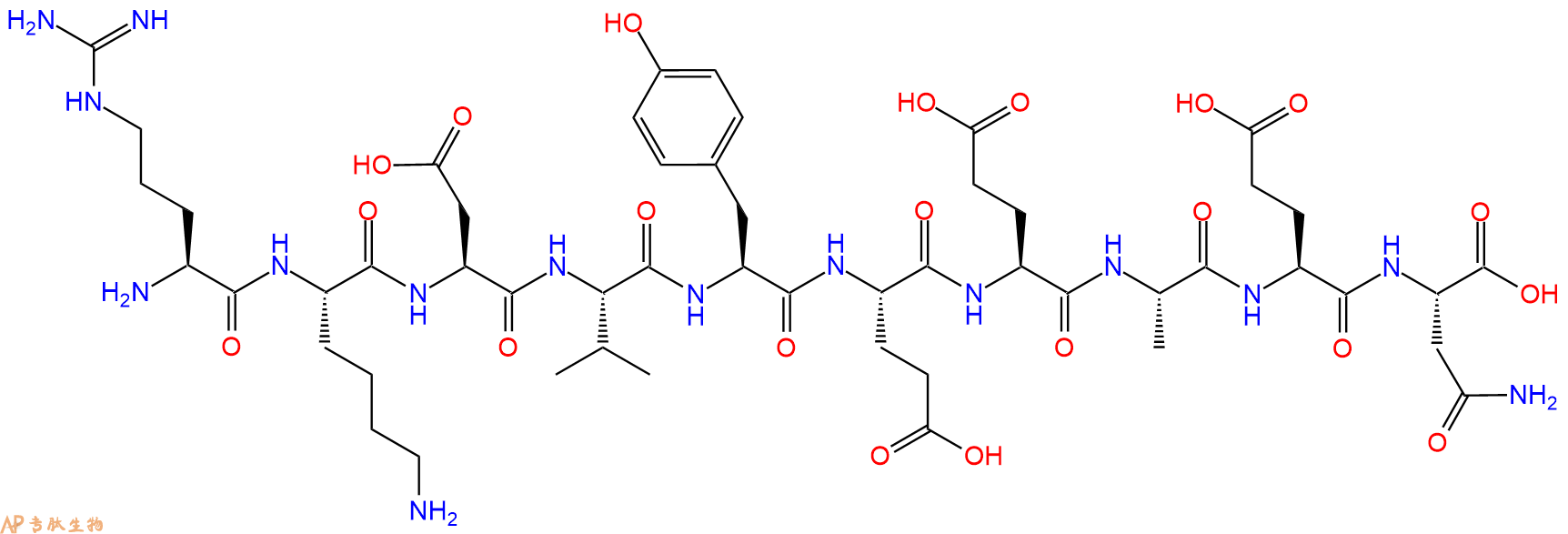 专肽生物产品Arg-Lys-Asp-Val-Tyr-Glu-Glu-Ala-Glu-Asn123167-51-1
