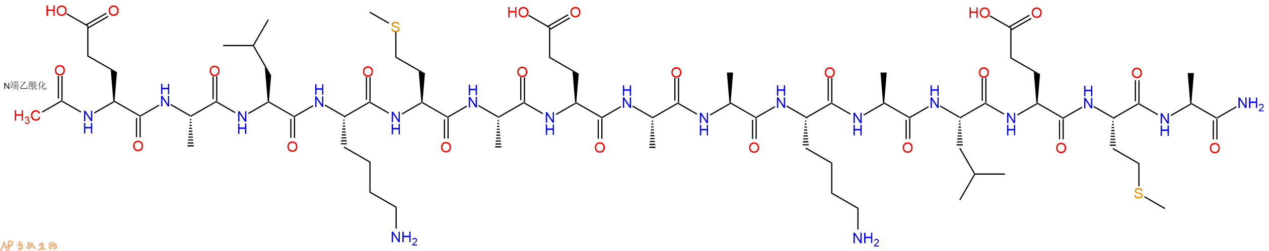专肽生物产品十五肽Ac-EALKMAEAAKALEMA-NH21093866-24-0
