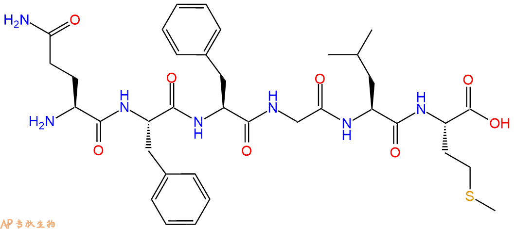 专肽生物产品六肽Gln-Phe-Phe-Gly-Leu-Met71823-88-6