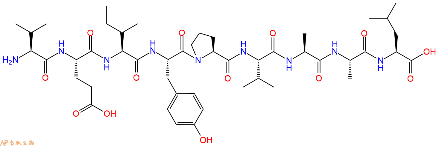 专肽生物产品Val-Glu-Ile-Tyr-Pro-Val-Ala-Ala-Leu129624-26-6