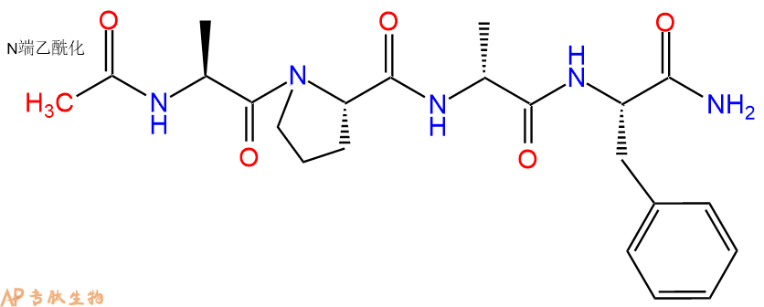 专肽生物产品四肽Ac-Ala-Pro-DAla-Phe-NH2139583-78-1
