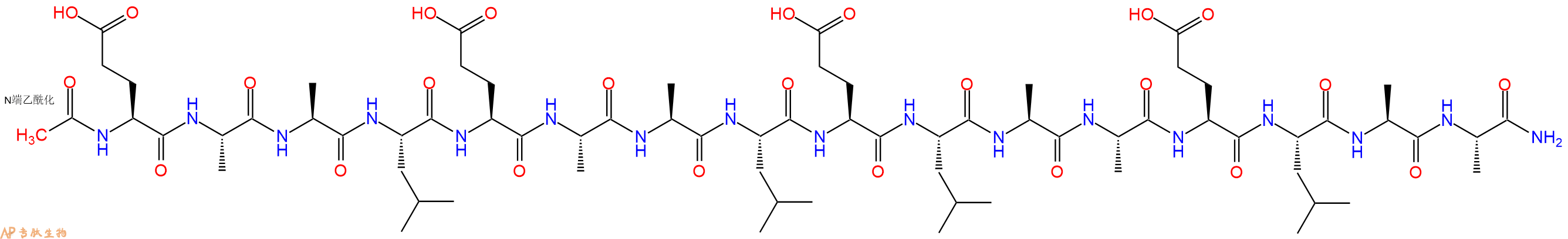 专肽生物产品十六肽Ac-EAALEAALELAAELAA-NH2136795-88-5