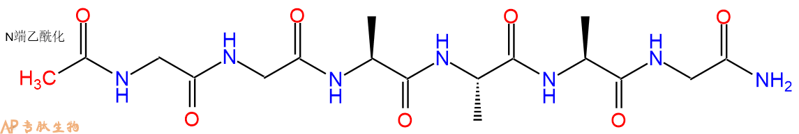 专肽生物产品六肽Ac-Gly-Gly-Ala-Ala-Ala-Gly-NH21202563-97-0