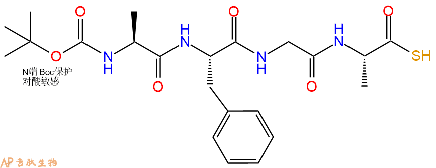 专肽生物产品四肽Boc-Ala-Phe-Gly-Ala-SH1256498-24-4