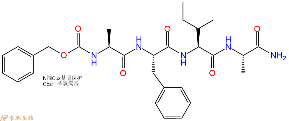 专肽生物产品四肽Cbz-Ala-Phe-Ile-Ala-NH287831-93-4