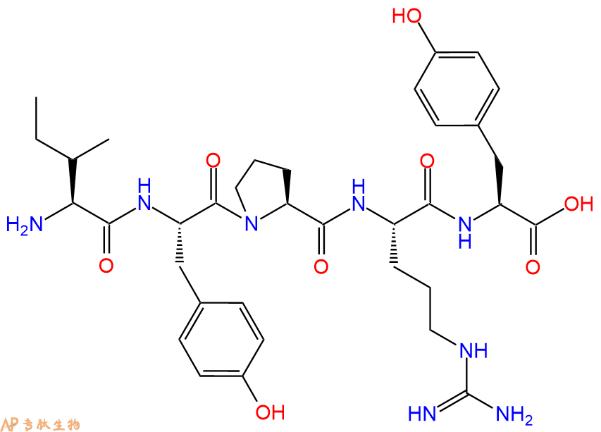专肽生物产品五肽Ile-Tyr-Pro-Arg-Tyr144525-68-8