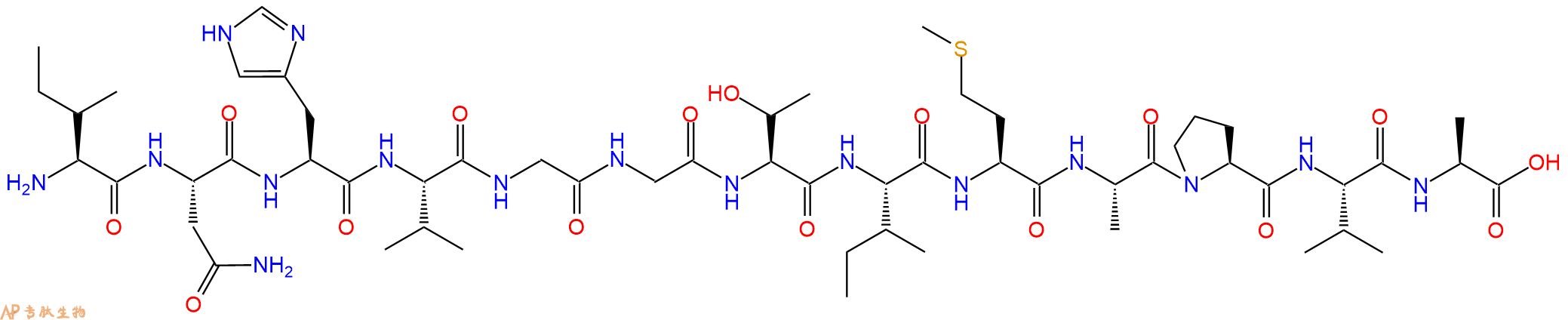 专肽生物产品十三肽INHVGGTIMAPVA1263271-52-8