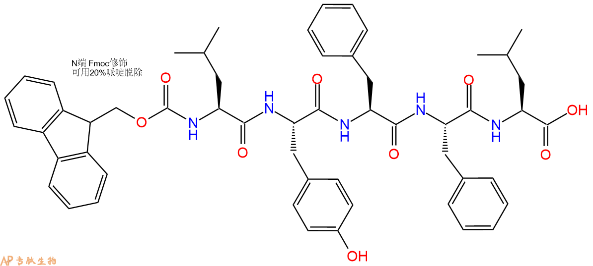 专肽生物产品五肽Fmoc-Leu-Tyr-Phe-Phe-Leu1122069-68-4