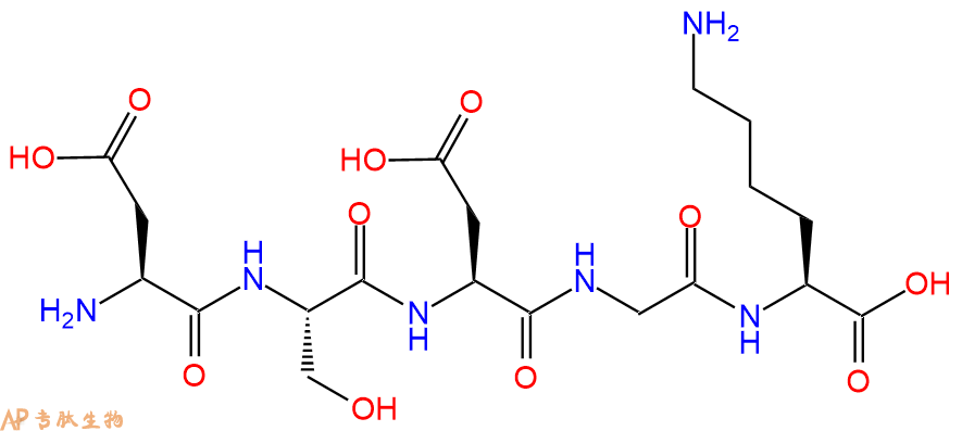 专肽生物产品五肽Asp-Ser-Asp-Gly-Lys0.5CH3COOH131574-33-9