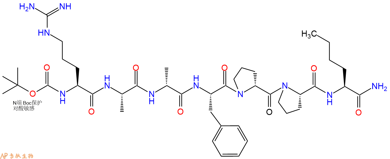 专肽生物产品七肽Boc-Arg-Ala-DAla-Phe-DPro-Pro-Nle-NH2141636-47-7