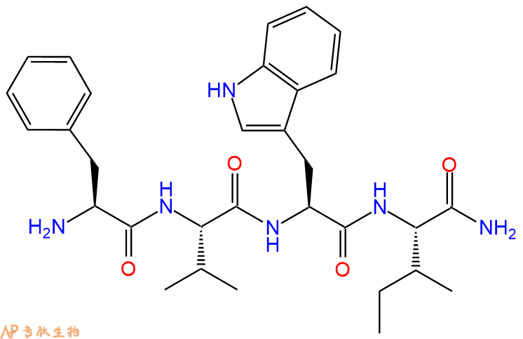 专肽生物产品四肽Phe-Val-Trp-Ile-NH2439613-95-3