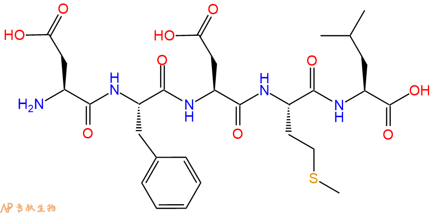 专肽生物产品五肽Asp Phe Asp Met Leu1185993-24-1