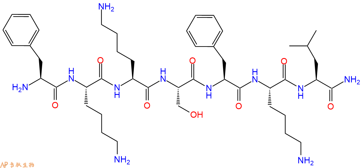 专肽生物产品七肽FKKSFKL-NH2137168-33-3