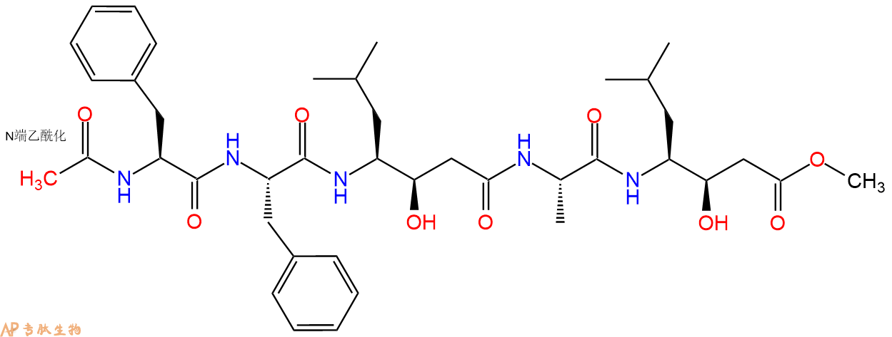 专肽生物产品五肽Ac-Phe-Phe-Sta-Ala-sta-甲酯化102153-08-2