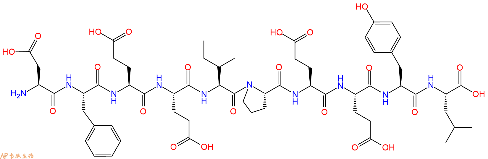 专肽生物产品Asp-Phe-Glu-Glu-Ile-Pro-Glu-Glu-Tyr-Leu121822-20-6