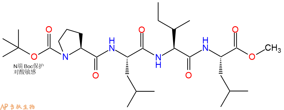 专肽生物产品四肽Boc-Pro-Leu-Ile-Leu-甲酯化250636-77-2