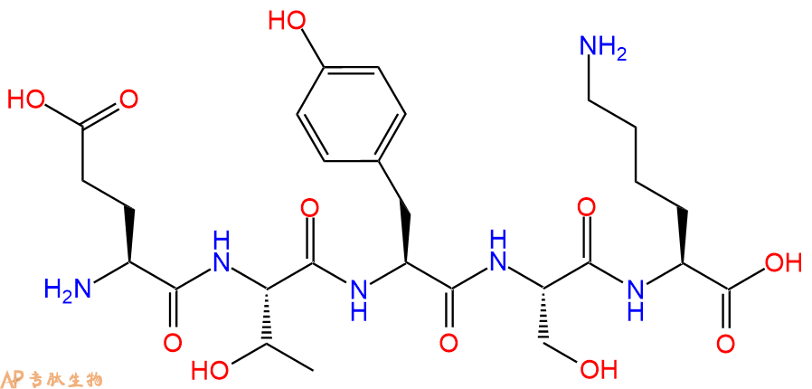 专肽生物产品五肽Glu-Thr-Tyr-Ser-Lys300584-91-2
