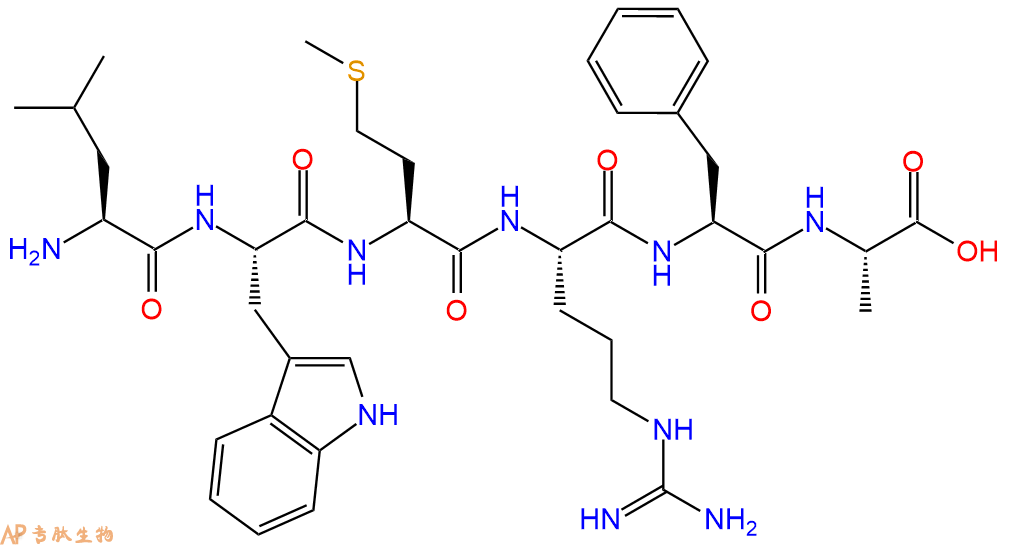 专肽生物产品六肽Leu-Trp-Met-Arg-Phe-Ala53214-98-5