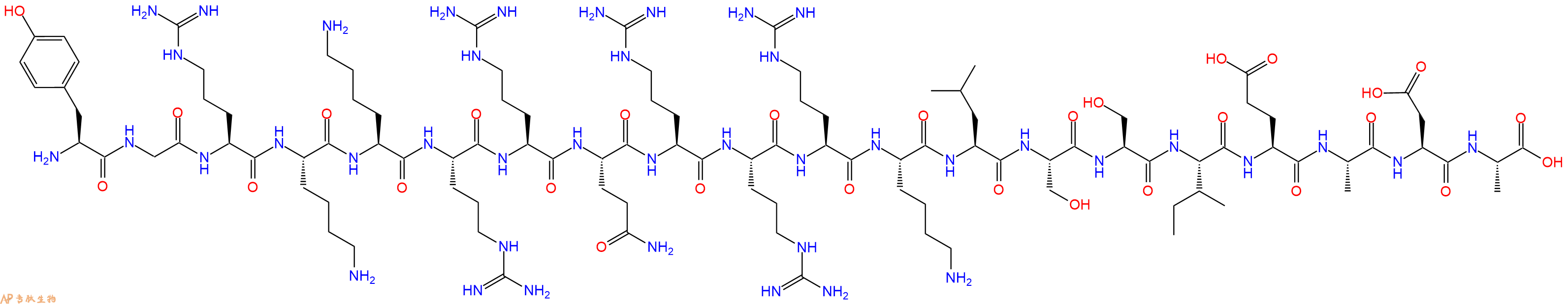 专肽生物产品细胞穿膜肽Tat-NR2Baa847829-41-8
