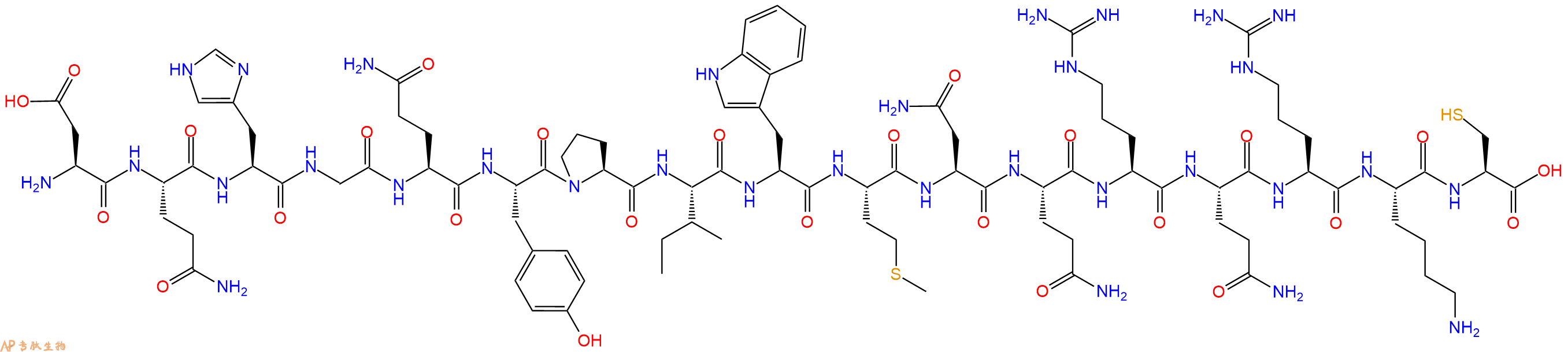专肽生物产品十七肽DQHGQYPIWMNQRQRKC