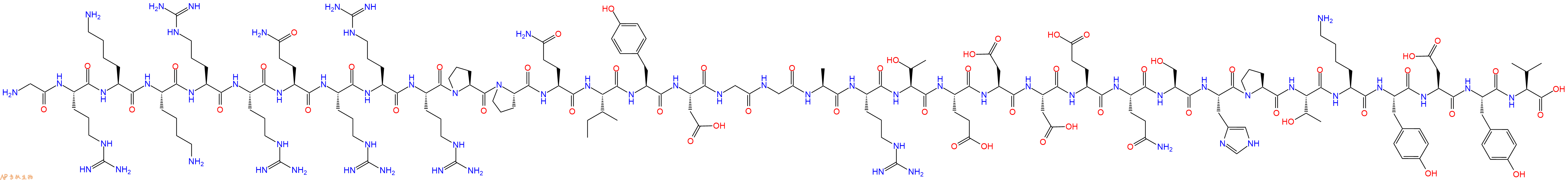 专肽生物产品Gly-Arg-Lys-Lys-Arg-Arg-Gln-Arg-Arg-Arg-Pro-Pro-Gl