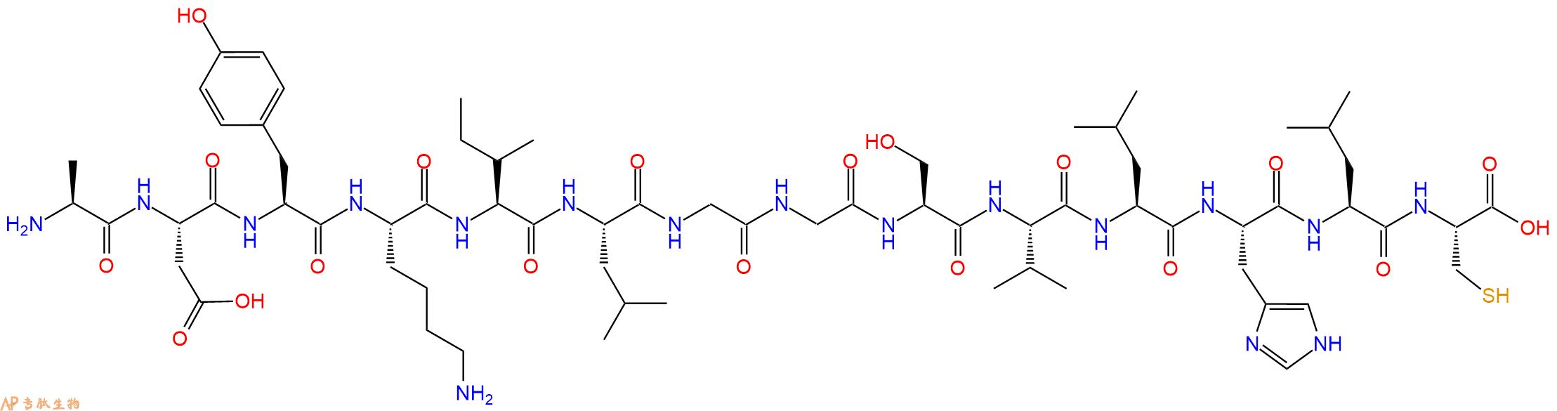 专肽生物产品十四肽ADYKILGGSVLHLC