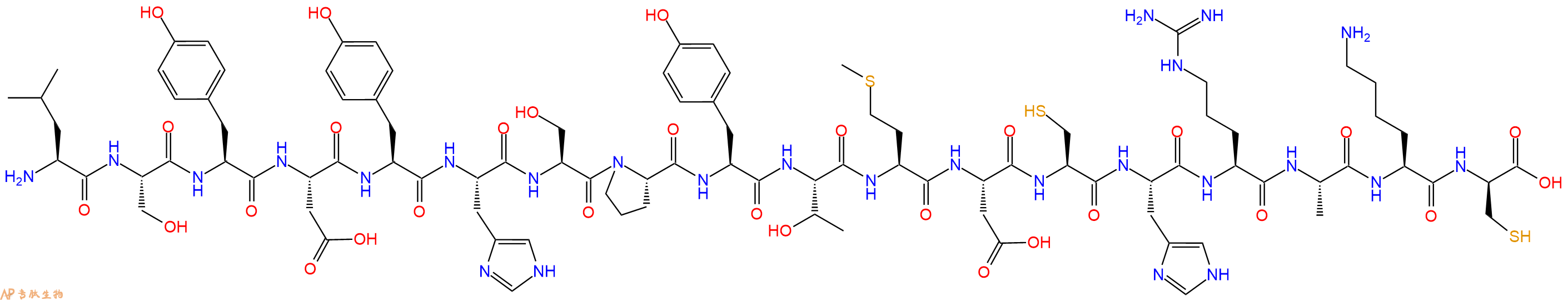 专肽生物产品十八肽LSYDYHSPYTMDCHRAK-DCys