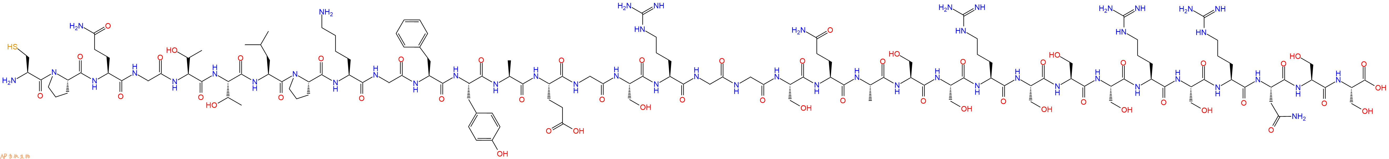 专肽生物产品Cys-Pro-Gln-Gly-Thr-Thr-Leu-Pro-Lys-Gly-Phe-Tyr-Al