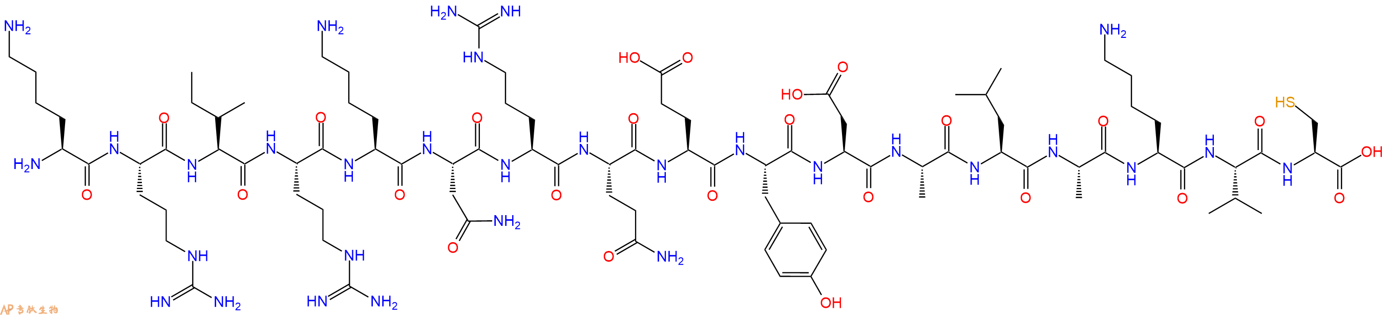 专肽生物产品十七肽KRIRKNRQEYDALAKVC