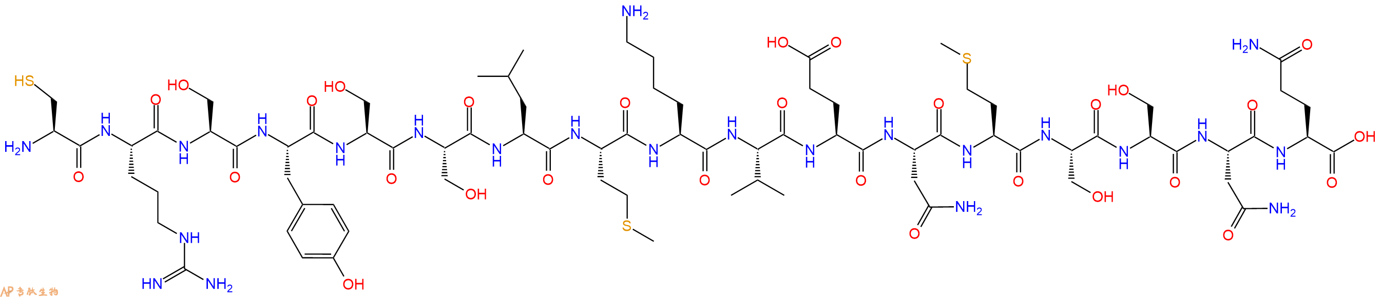 专肽生物产品十七肽CRSYSSLMKVENMSSNQ