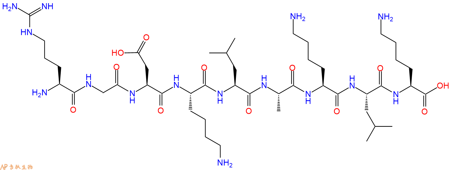 专肽生物产品九肽RGDKLAKLK