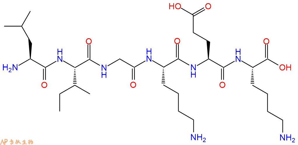 专肽生物产品六肽Leu-Ile-Gly-Lys-Glu-Lys
