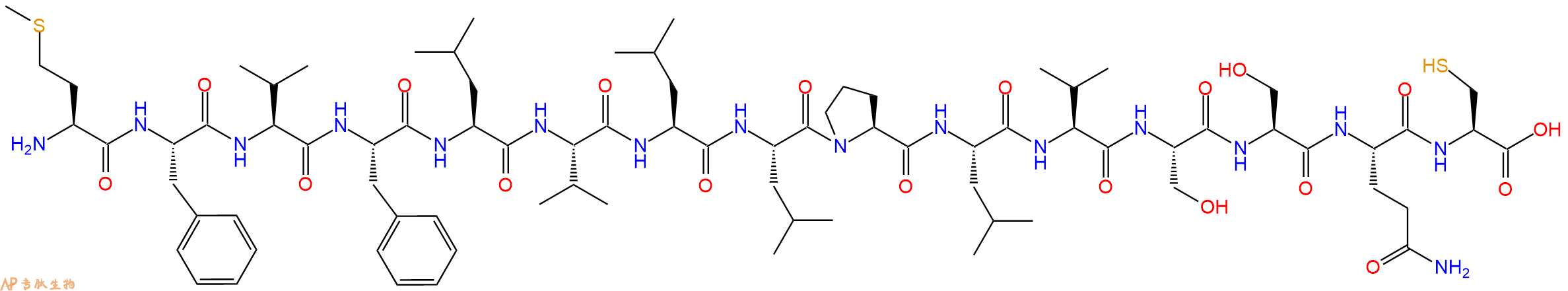 专肽生物产品十五肽MFVFLVLLPLVSSQC