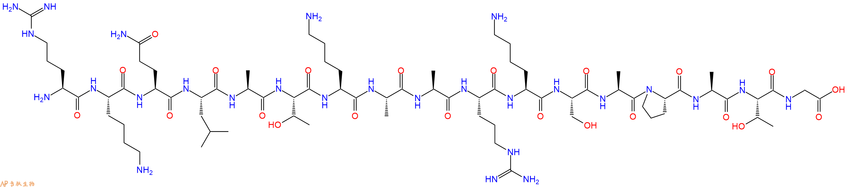 专肽生物产品十七肽RKQLATKAARKSAPATG