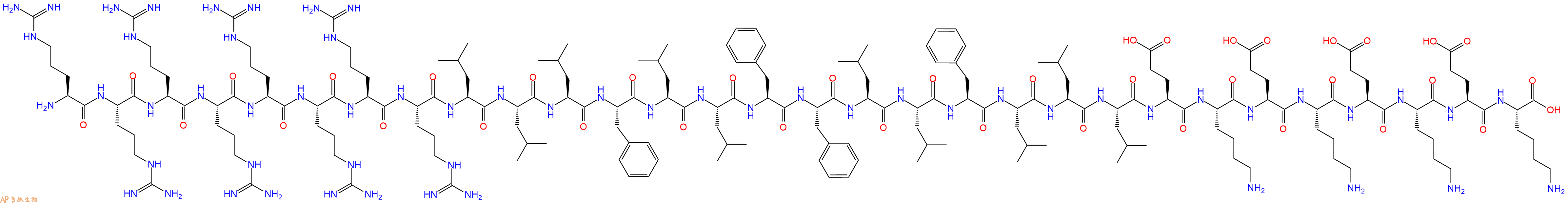 专肽生物产品Arg-Arg-Arg-Arg-Arg-Arg-Arg-Arg-Leu-Leu-Leu-Phe-Le