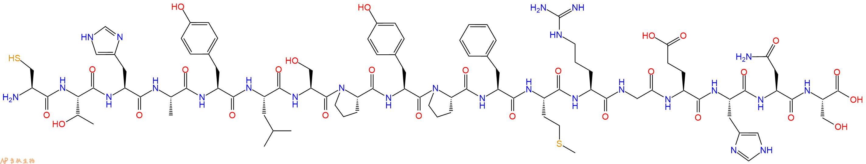专肽生物产品十八肽CTHAYLSPYPFMRGEHNS