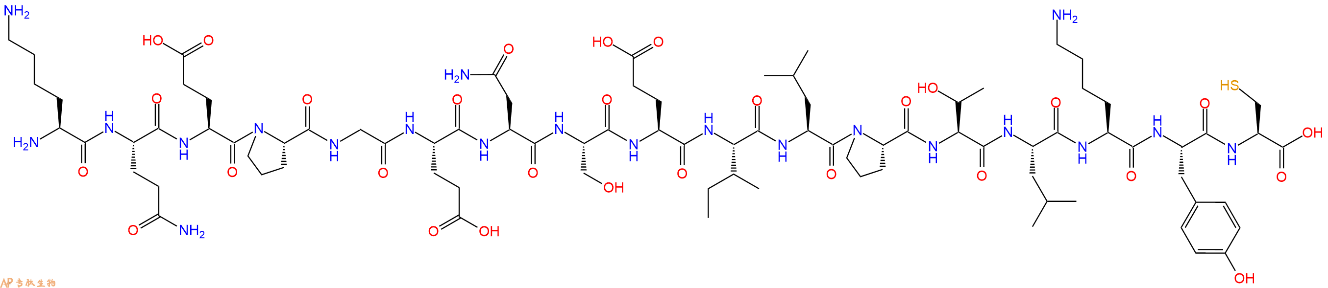 专肽生物产品十七肽KQEPGENSEILPTLKYC