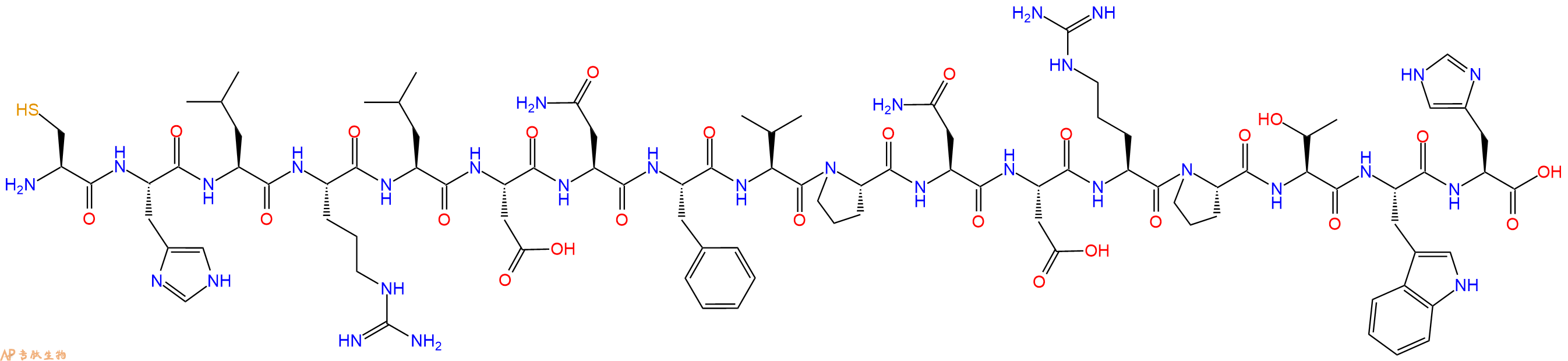 专肽生物产品十七肽CHLRLDNFVPNDRPTWH