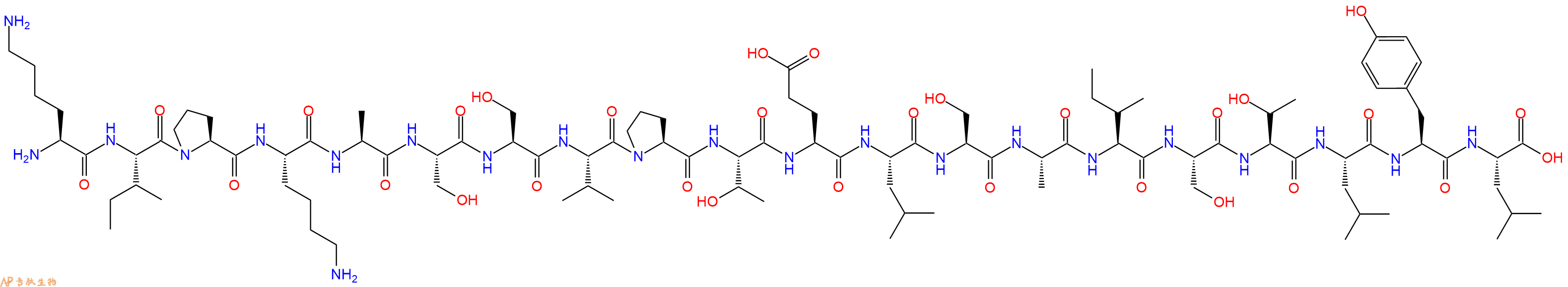 专肽生物产品二十肽KIPKASSVPTELSAISTLYL